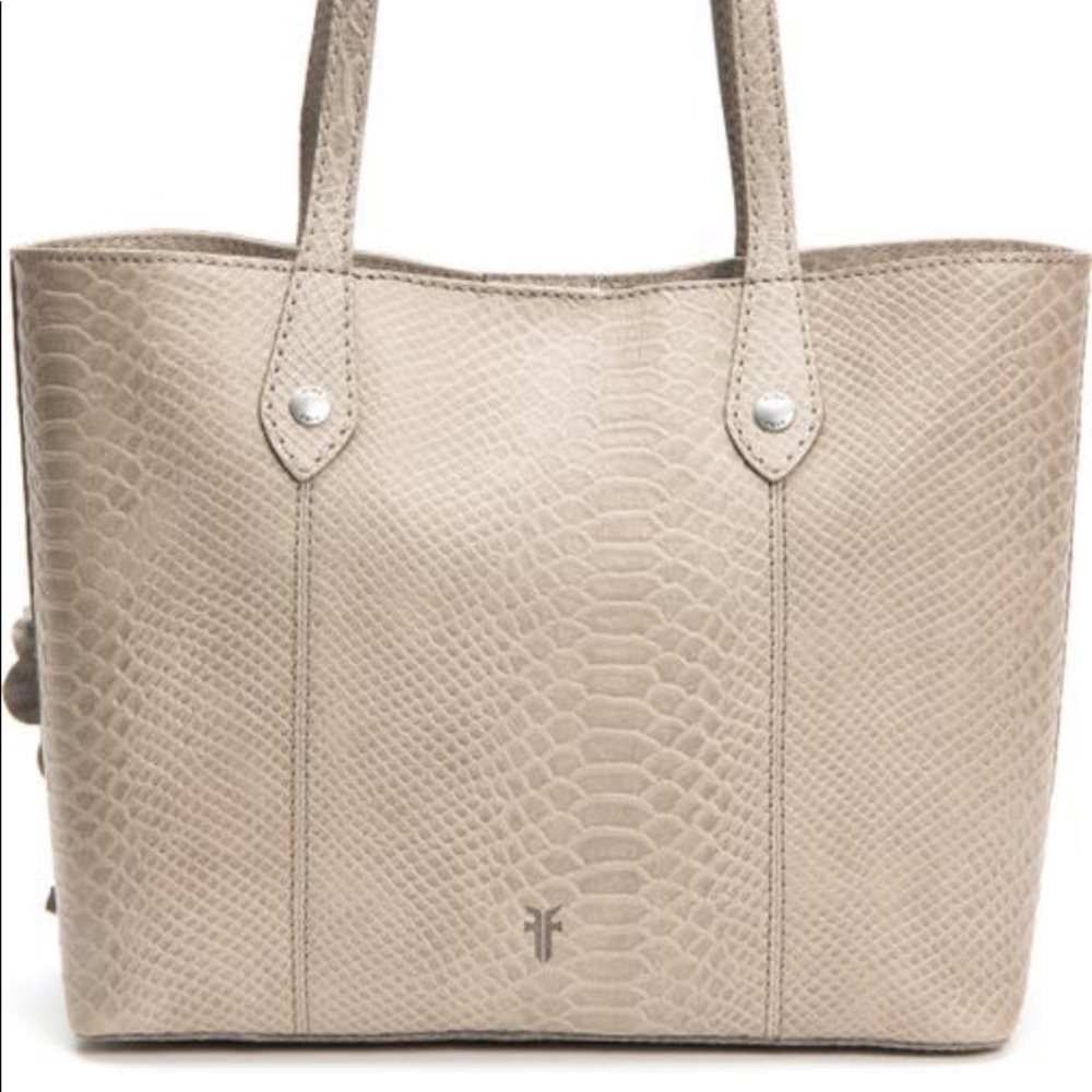 FRYE Melissa Floral Croc Embossed Leather Tote - Picture 3 of 10